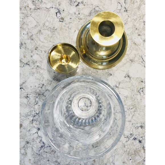 The American Collection Crystal Christmas Hurricane Lamp 24% fine Lead Crystal - Picture 5 of 8